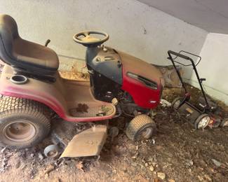 Craftsmen xs 4500 ride on mower and other push mowers