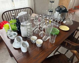 Glasses and Barware: $5 each