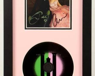 Ariana Grande & Cynthia Erivo Signed Custom Framed "Wicked Soundtrack" CD Album Insert Display
