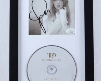 Taylor Swift Signed Custom Framed "The Tortured Poets Department" CD Album Insert Display With Disc
