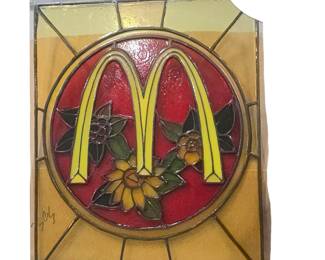 Stained glass Mcdonalds panel