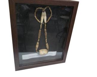 Vintage framed Native American necklace