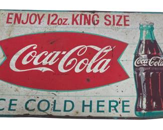 Coca-Cola metal sign