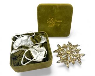 54 ExtraLargeBarbaraBixbySterlingGemstoneStarBroochPendant5719g