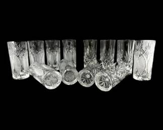 9 Setof12CutCrystalHighballGlassesDoricoVillemontStyles