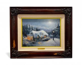 120 ThomasKinkadeSilentNightFramedCanvas