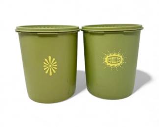 159 VintageTupperwareCanisters75OliveGreen