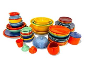 35 BauerLosAngelesColorfulCeramicDinnerwareSetMixedPieces