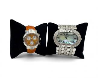 52 2CrotonWomensWatchesDiamondRhodiumPlatedMOPDials
