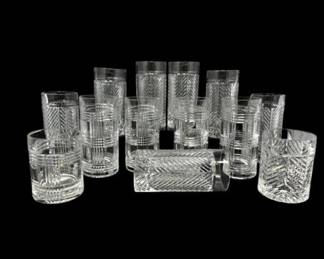 12 Setof13CrystalGlassesRalphLaurenStyle2Patterns