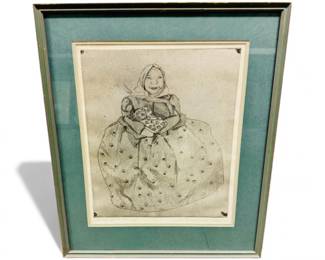 176 CeliaDonaldsonRussianWomanTeaCozyEtchingSignedNumbered