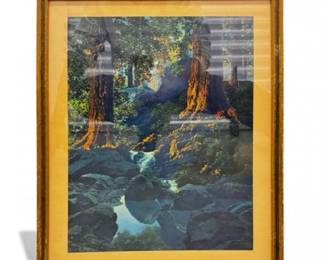 115 MaxfieldParrishTheGlen1936ArtworkFramedForestScene