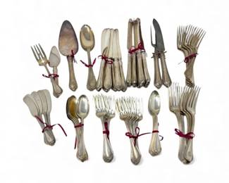 1 62PieceSterlingSilverFlatwareSetVariousUtensilsServers