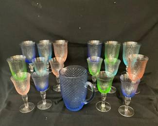 Vintage Gibson Hobnail Glasses