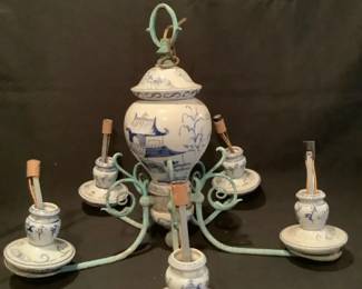 Vintage Porcelain Chandelier