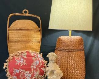Vintage Asian Wicker and Rattan