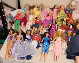 Many Barbies. 