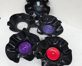 	Five Vinyl Record Bowls