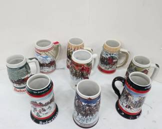 	Budweiser Holiday Beer Steins