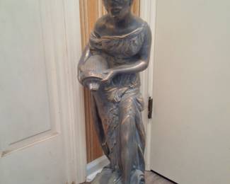 Small bronzed "Rebecca at the Well" statue