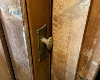Antique wood doors w/brass hardware