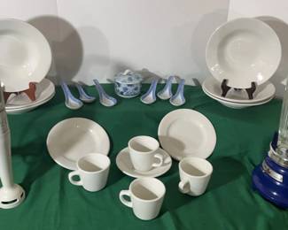 BLUE WHITE KITCHENWARE DISHES