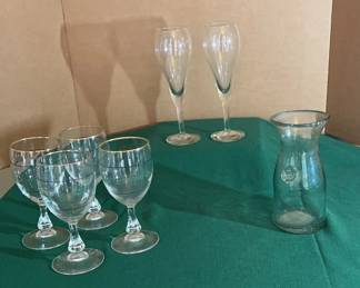 Irish Coffee Glasses, Vintage Wine Carafe, Vintage Wine Glasses