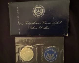 006 1971 Eisenhower Uncirculated Silver Dollar Blue Ike