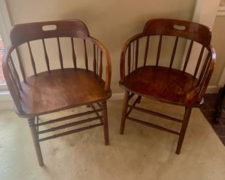 A Pair Of Vintage Boling Captains Chairs