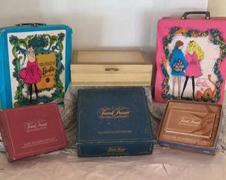 Vintage Barbie Cases,Vintage Jewelry Box And Trivia Pursuit Games