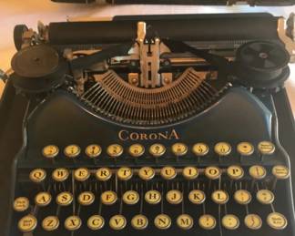 Corona 1929 Blue Antique Typewriter