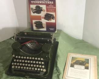 Vintage Underwood Typewriter With Manual And Collectable Books