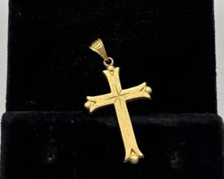 14K Yellow Gold Cross Pendant * 1.00g