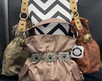 3~ NEW Kathy Van Zeeland Slouch Style Shoulder Bags