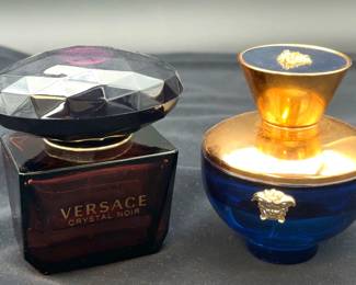 Versace Crystal Noir & Dylan Blue Pour Femme Perfume Bottles * Partially Full