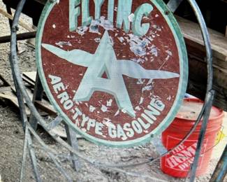 Flying A Gasoline Vintage Station Sign