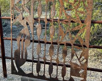 4ft section of iron desert yard art