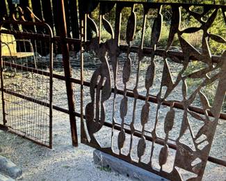 Beautiful 4 x 4' Iron Desert Sculpture Wall