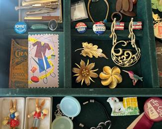 Excellent selection of costume jewelry and small collectibles.