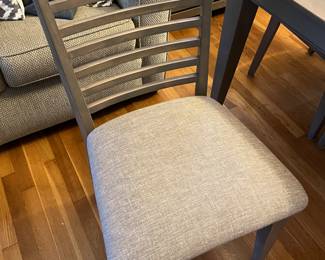 Closer view of one of the four chairs to be sold with the Canadel dining table.