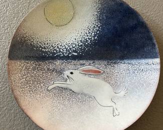 Norman Brumm rabbit/moonlight plate.