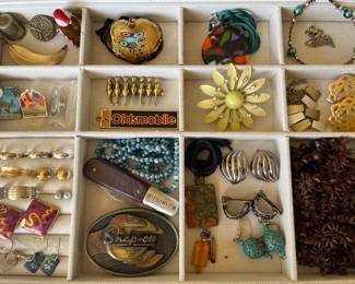 Excellent selection of costume jewelry and small collectibles.