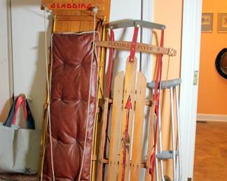 Gladding Toboggan, Flexible Flyer II Sled

