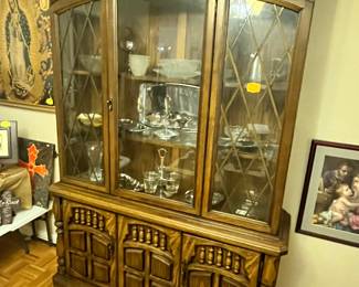 LARGE MID-CENTURY CHINA CABINET