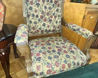 WONDERFUL ANTIQUE EASTLAKE CHAIR - REUPHOLSTERED