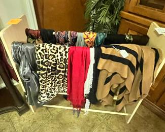 RACK FULL OF SCARVES
