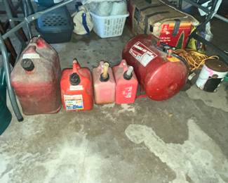 GAS CANS, AIR TANK