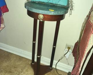 MARBLE TOP PLANT STAND