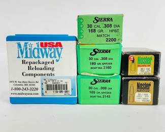 Assorted 30 Caliber Bullets