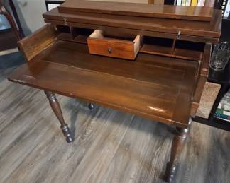 Vintage flip top writing desk